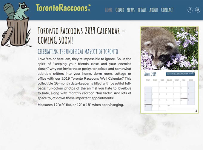Toronto Raccoons website